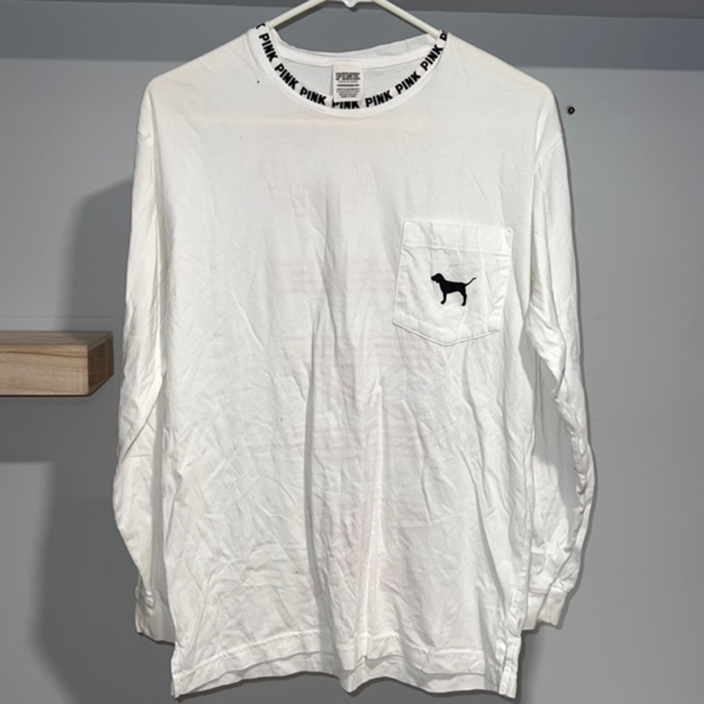 Victoria’s Secret pink white long sleeve T-shirt